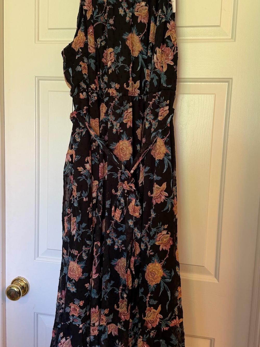 torrid Black Maxi Dress with Pink and Yellow Floral Print